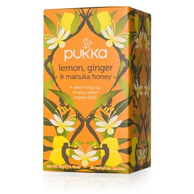 Tisane Citron, Gingembre & miel de Manuka - Infusion Pukka